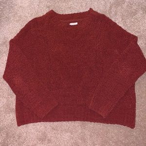 Reddish brown knit sweater